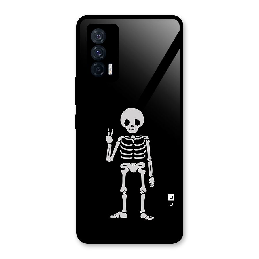 Victory Skeleton Spooky Glass Back Case for Vivo iQOO 7 5G