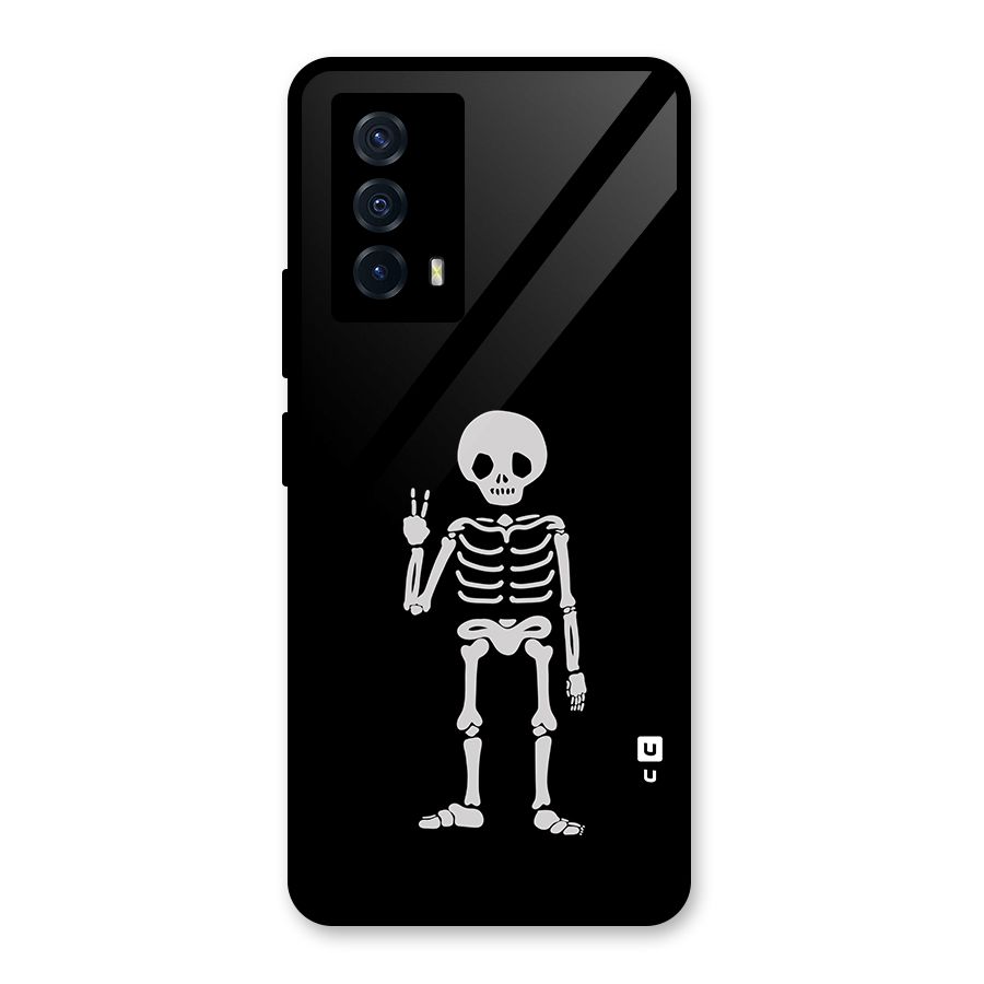 Victory Skeleton Spooky Glass Back Case for Vivo iQOO Z5