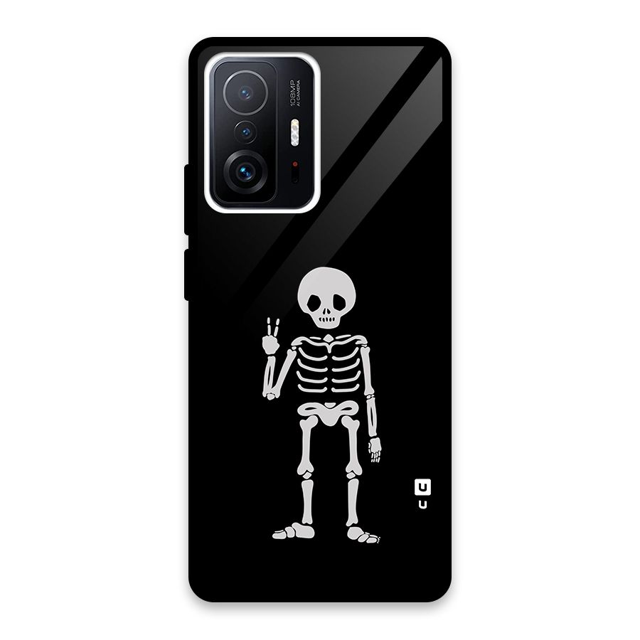 Victory Skeleton Spooky Glass Back Case for Xiaomi 11T Pro