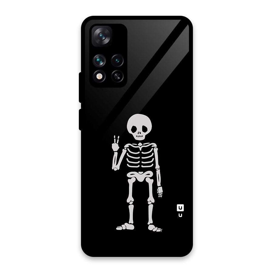 Victory Skeleton Spooky Glass Back Case for Xiaomi 11i 5G