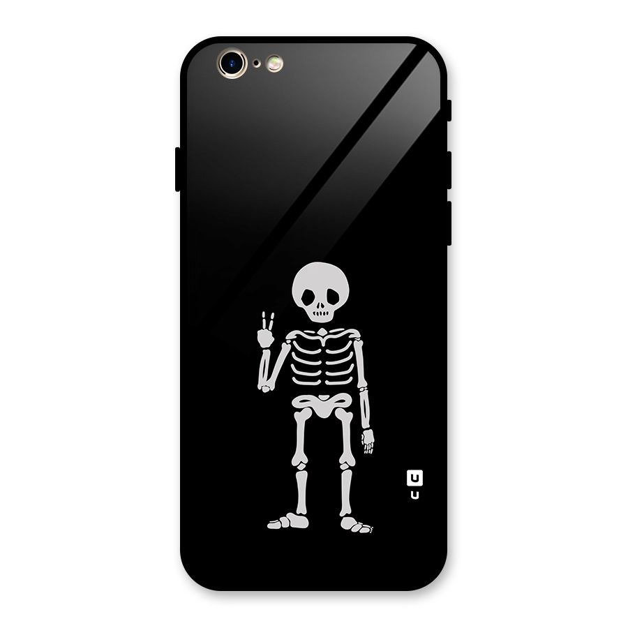 Victory Skeleton Spooky Glass Back Case for iPhone 6 6S