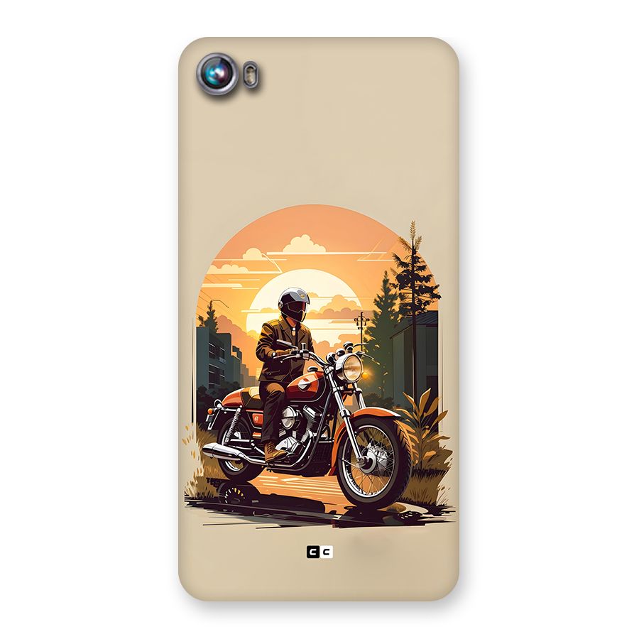 Vintage Bike Art Back Case for Canvas Fire 4 (A107)