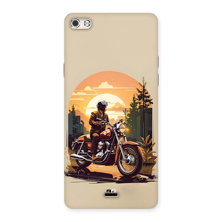 Vintage Bike Art Back Case for Canvas Silver 5