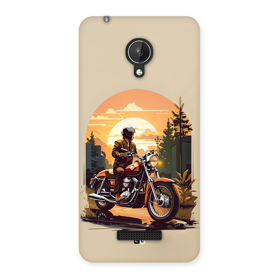 Vintage Bike Art Back Case for Canvas Spark Q380