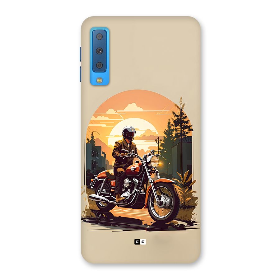 Vintage Bike Art Back Case for Galaxy A7 (2018)