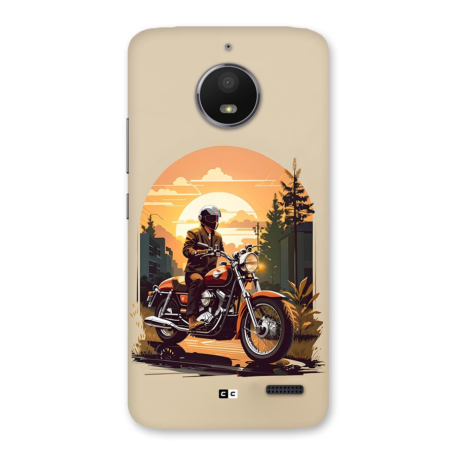Vintage Bike Art Back Case for Moto E4