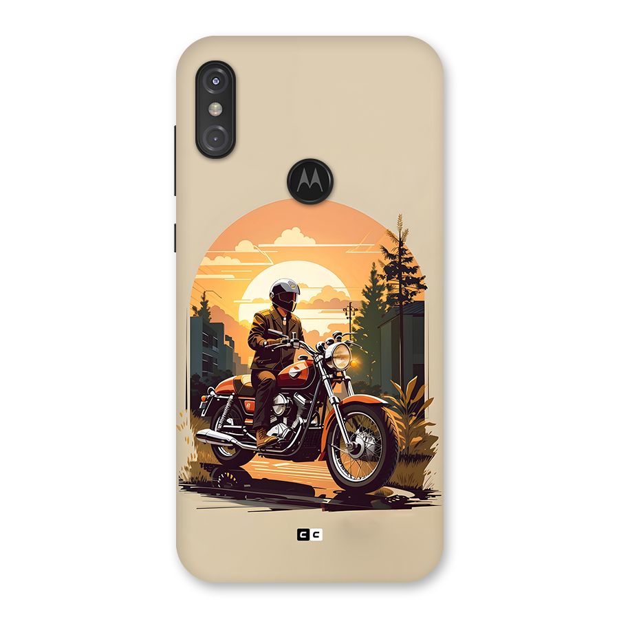 Vintage Bike Art Back Case for Motorola One Power