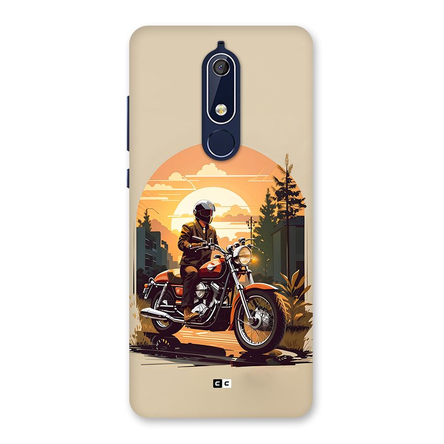 Vintage Bike Art Back Case for Nokia 5.1