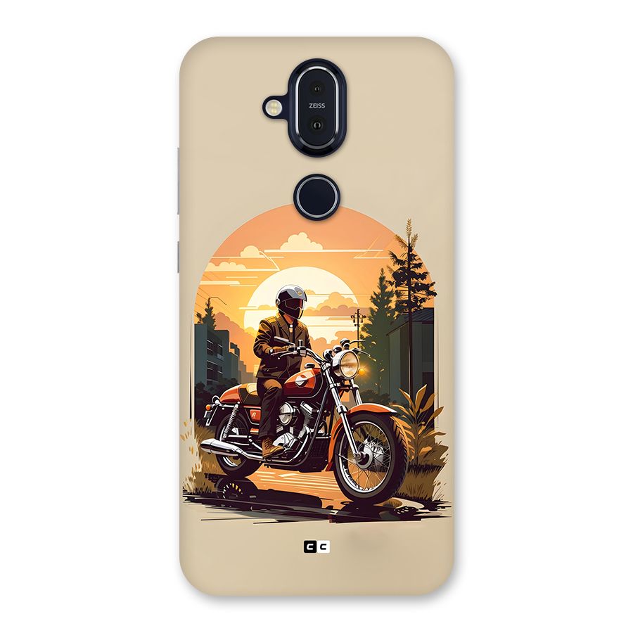 Vintage Bike Art Back Case for Nokia 8.1