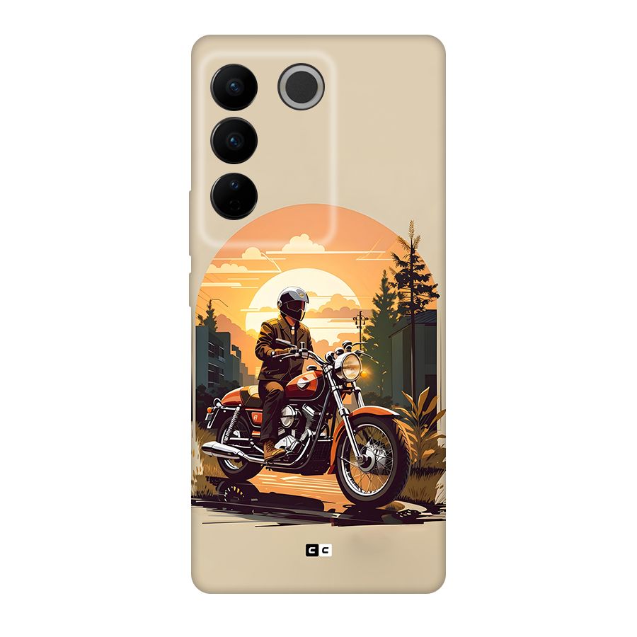Vintage Bike Art Back Case for Vivo V27