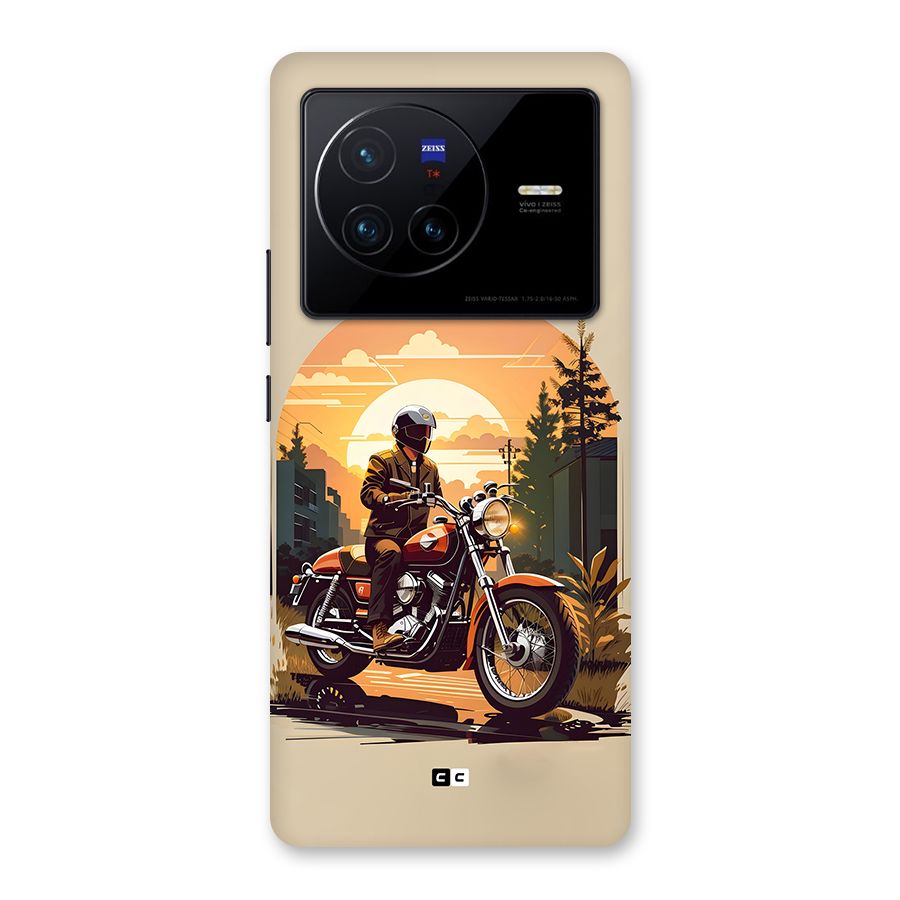 Vintage Bike Art Back Case for Vivo X80