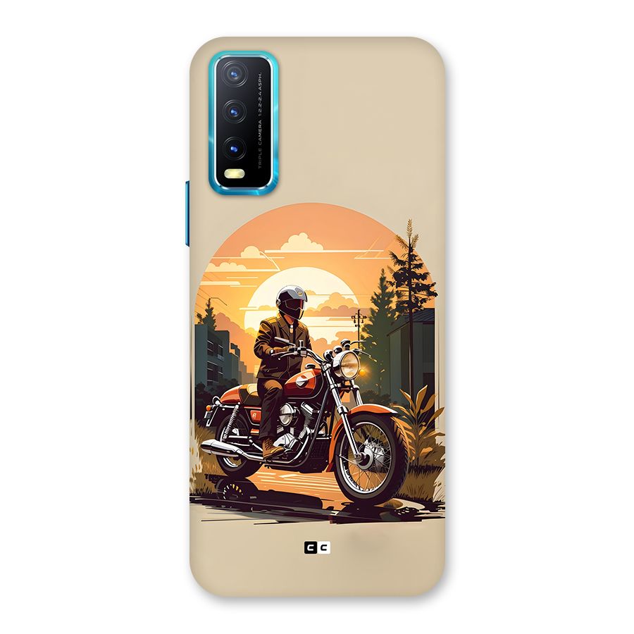 Vintage Bike Art Back Case for Vivo Y20A