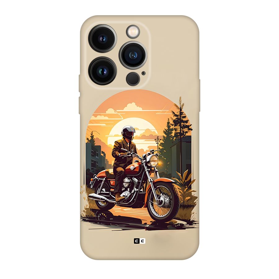 Vintage Bike Art Back Case for iPhone 14 Pro