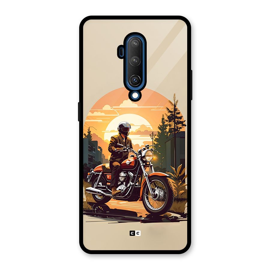 Vintage Bike Art Glass Back Case for OnePlus 7T Pro