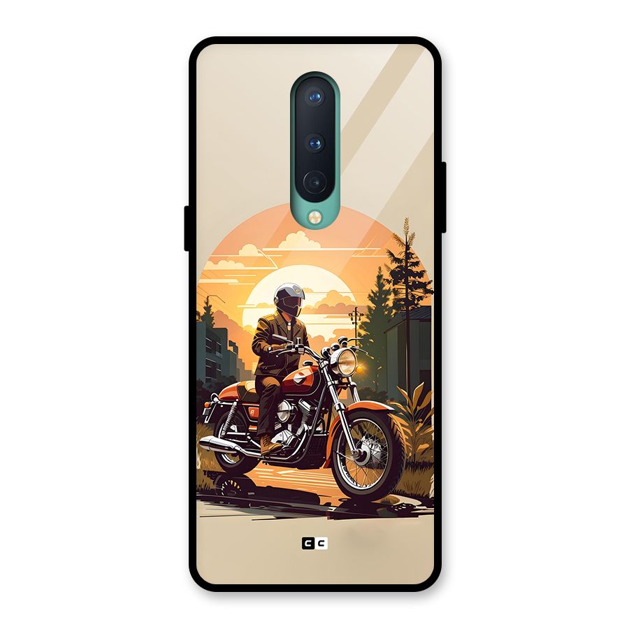 Vintage Bike Art Glass Back Case for OnePlus 8
