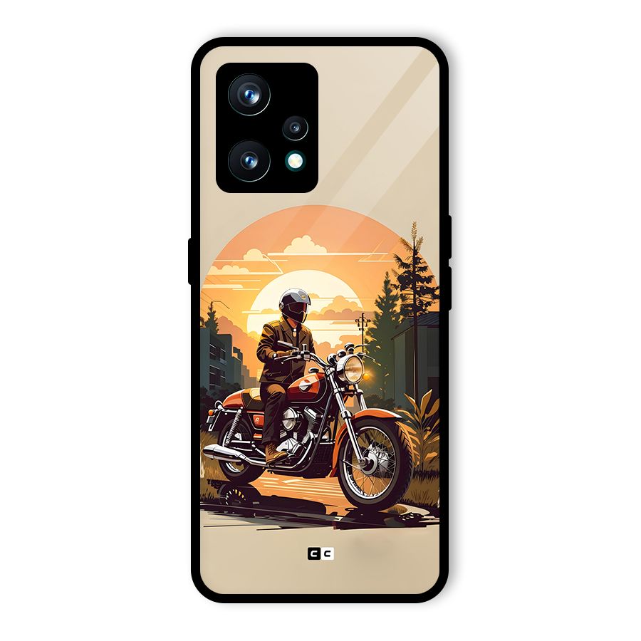 Vintage Bike Art Glass Back Case for Realme 9 Pro Plus 5G