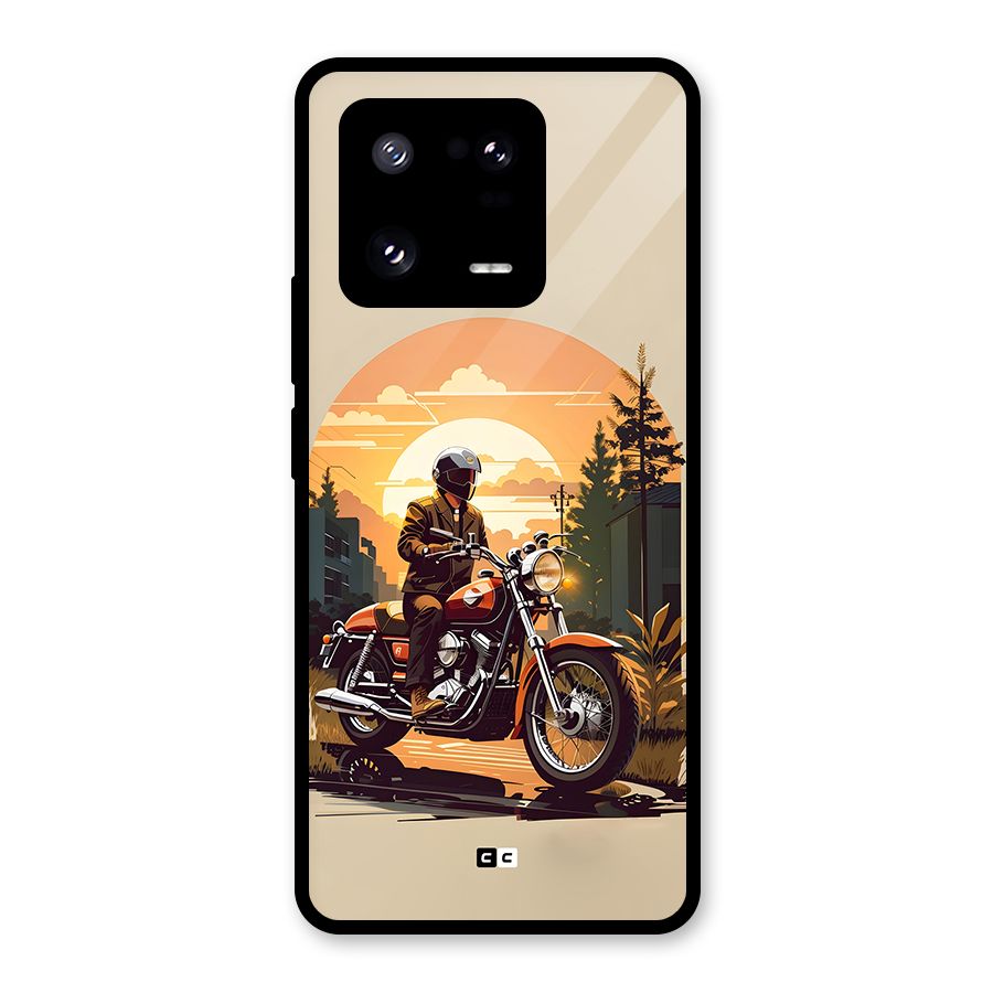 Vintage Bike Art Glass Back Case for Xiaomi 13 Pro
