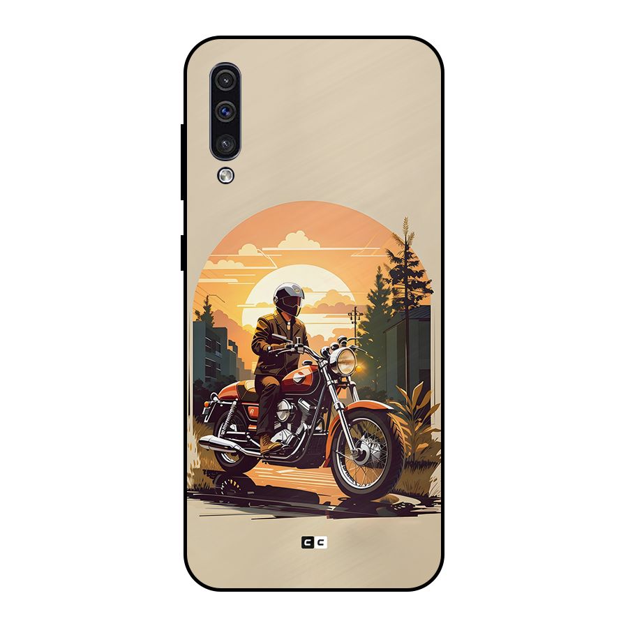 Vintage Bike Art Metal Back Case for Galaxy A50