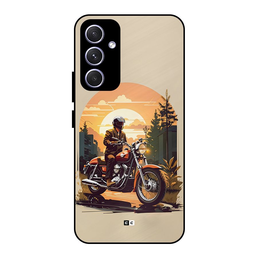 Vintage Bike Art Metal Back Case for Galaxy A54