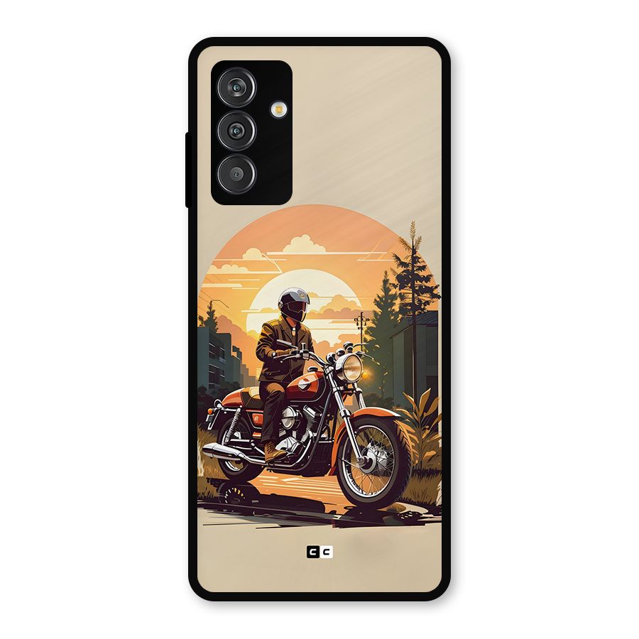 Vintage Bike Art Metal Back Case for Galaxy F13