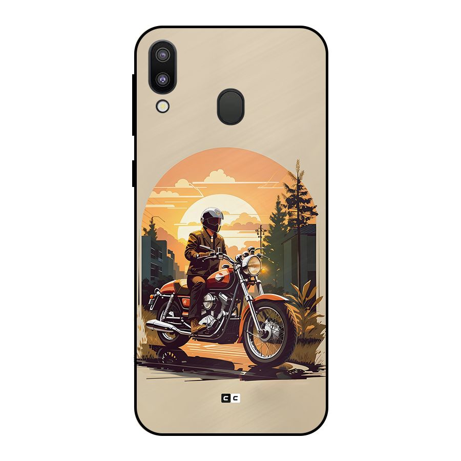 Vintage Bike Art Metal Back Case for Galaxy M20