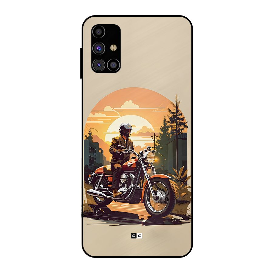 Vintage Bike Art Metal Back Case for Galaxy M31s