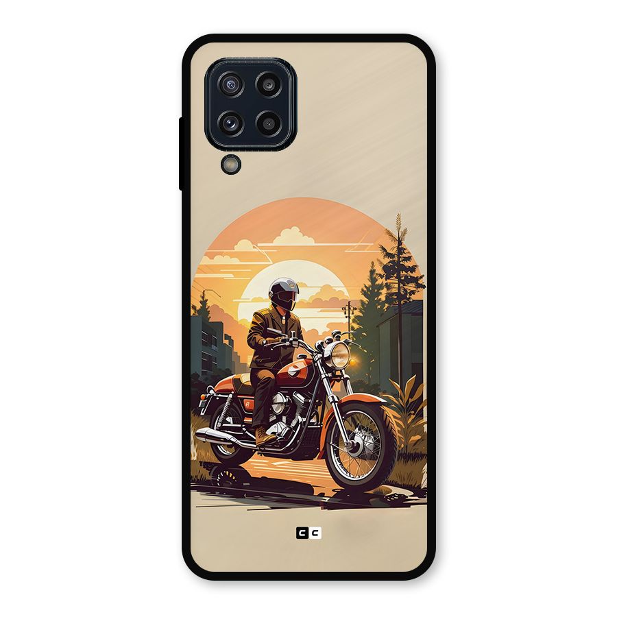 Vintage Bike Art Metal Back Case for Galaxy M32