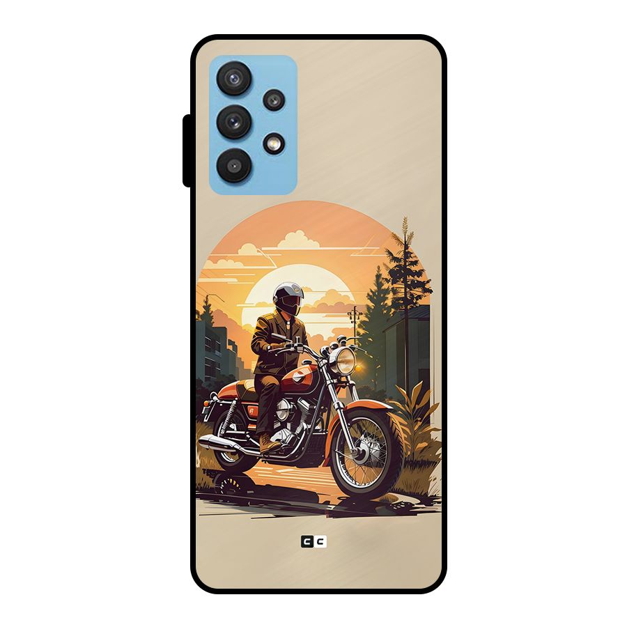 Vintage Bike Art Metal Back Case for Galaxy M32 5G