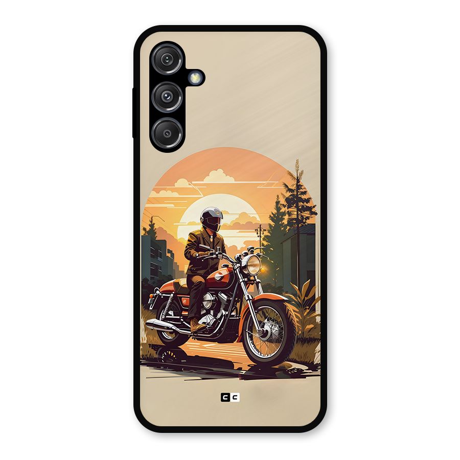 Vintage Bike Art Metal Back Case for Galaxy M34 5G