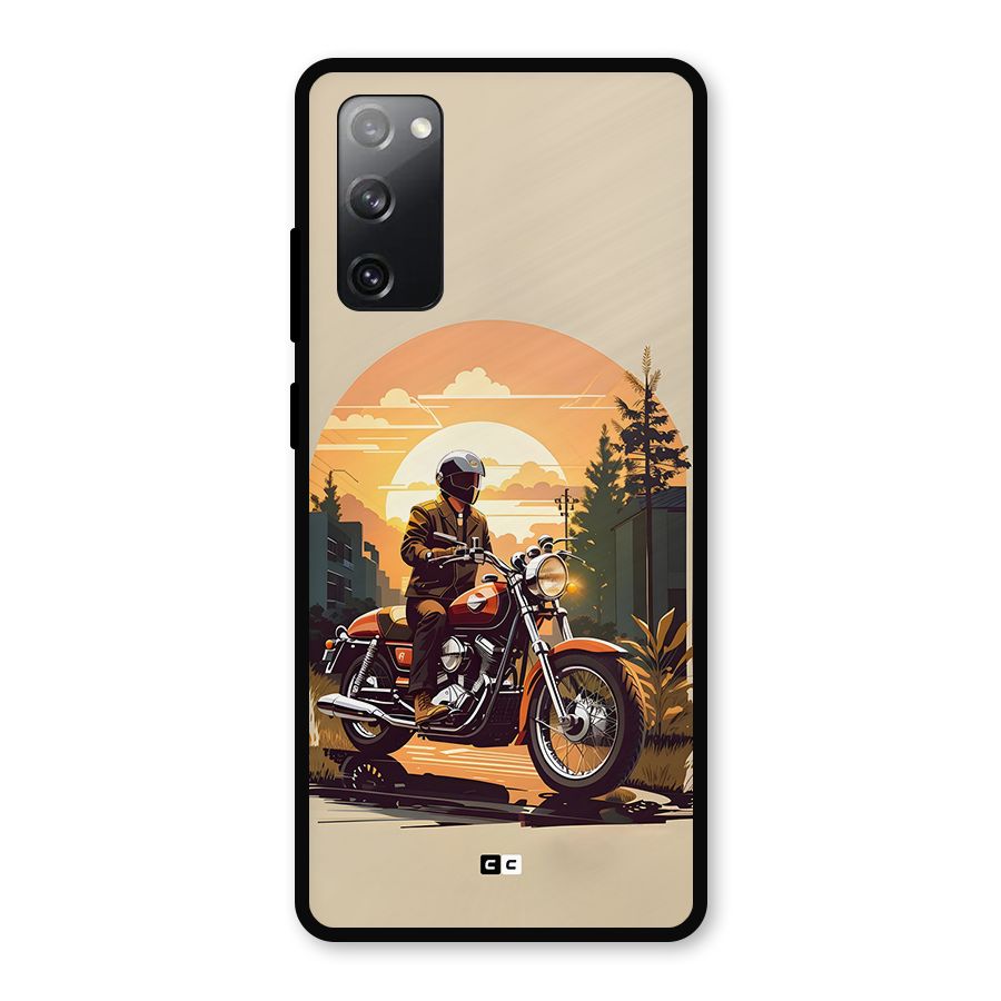Vintage Bike Art Metal Back Case for Galaxy S20 FE 5G