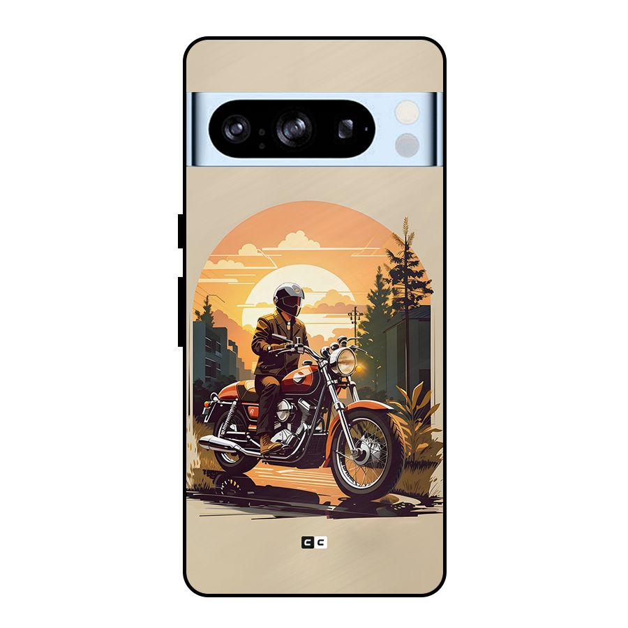 Vintage Bike Art Metal Back Case for Google Pixel 8 Pro