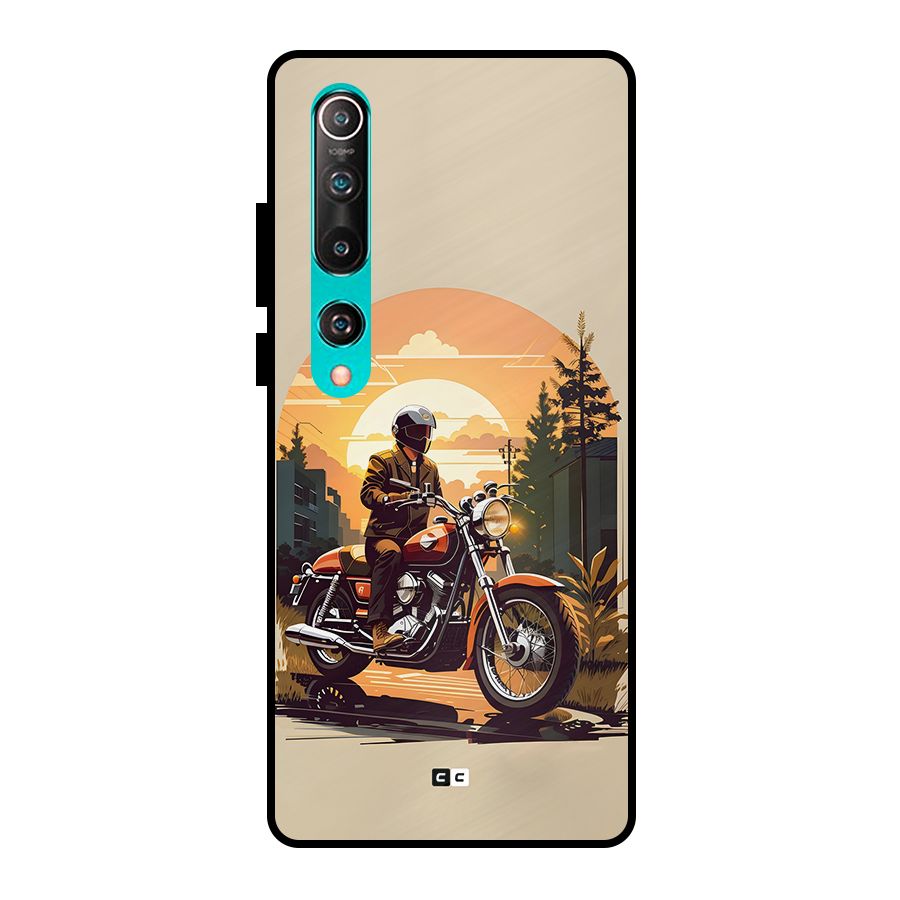 Vintage Bike Art Metal Back Case for Mi 10
