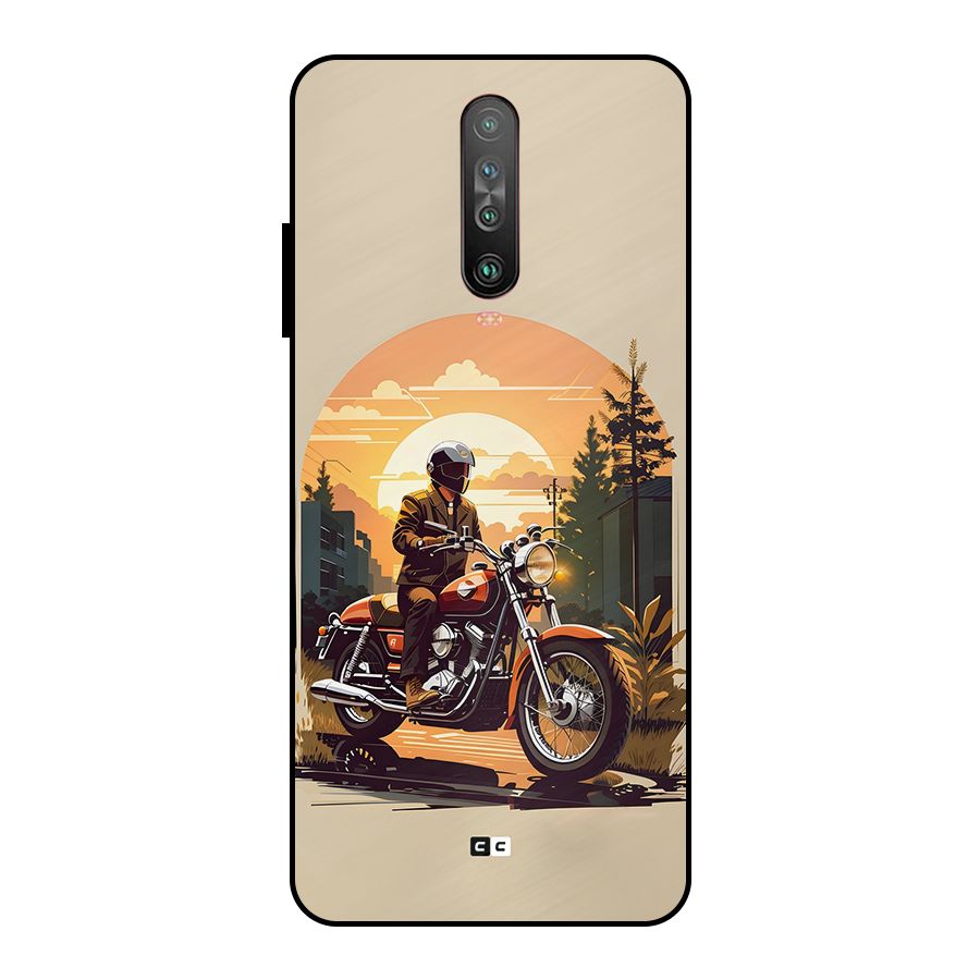 Vintage Bike Art Metal Back Case for Poco X2