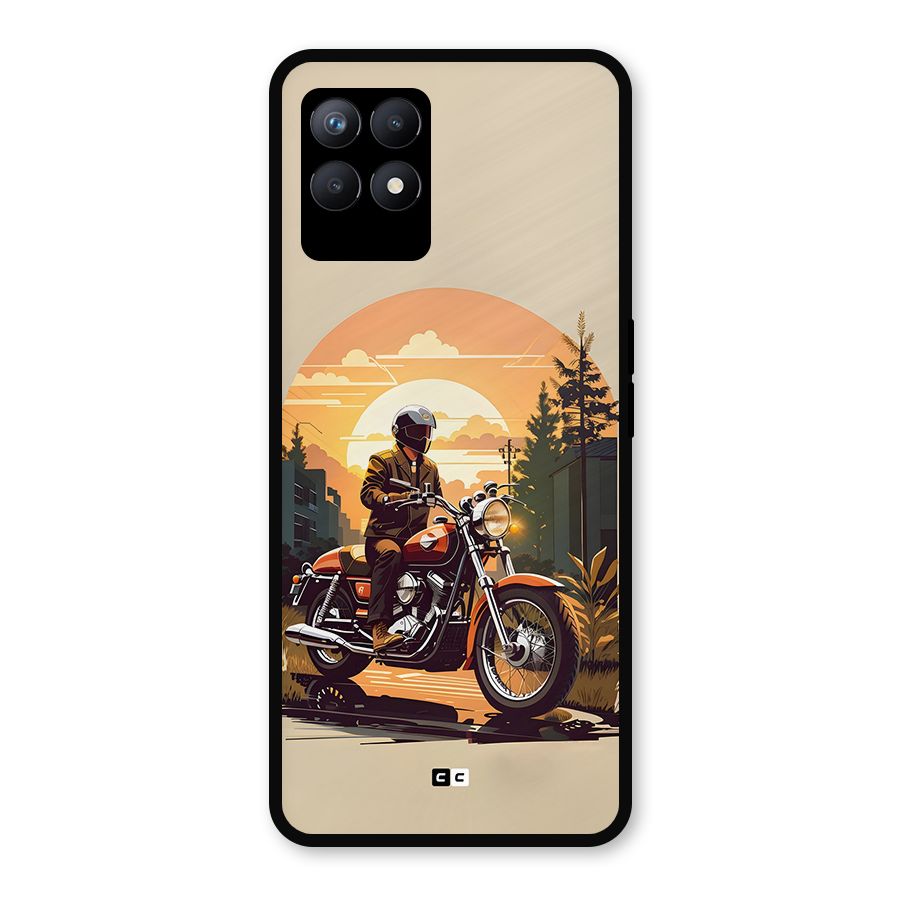 Vintage Bike Art Metal Back Case for Realme Narzo 50
