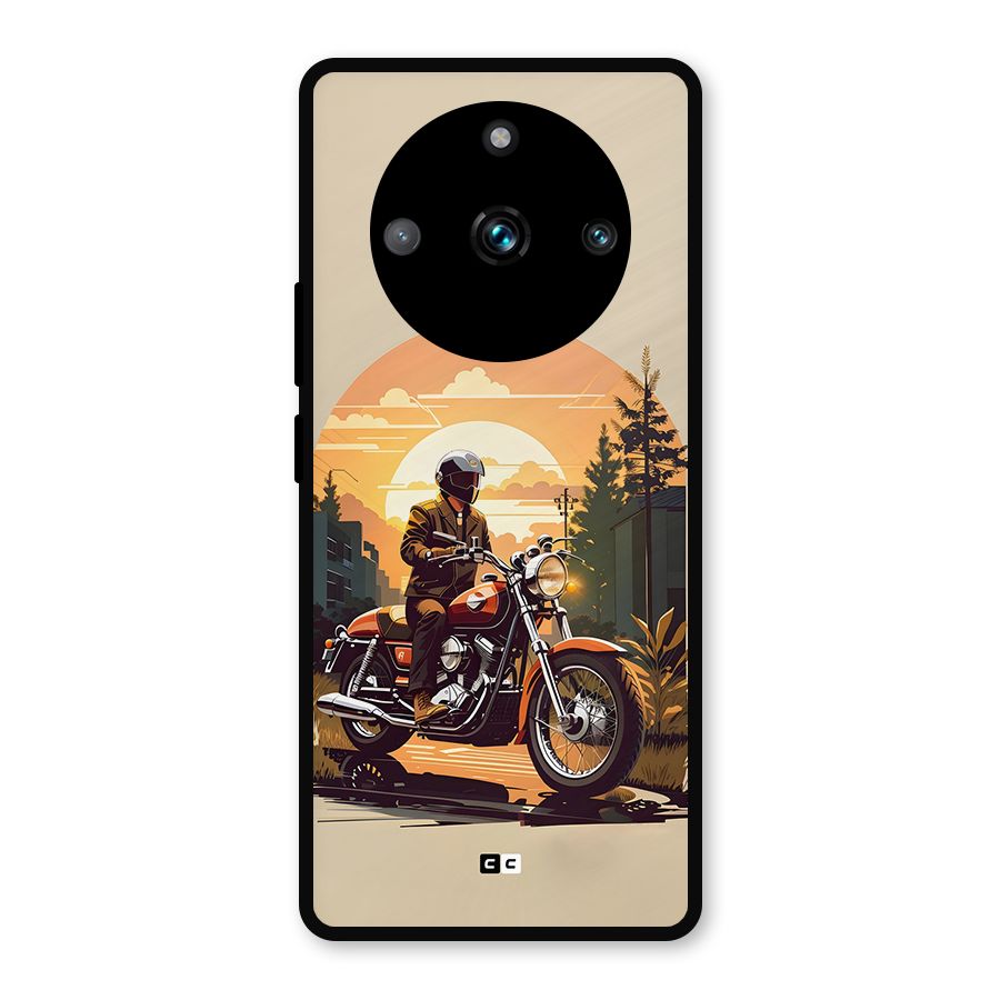 Vintage Bike Art Metal Back Case for Realme Narzo 60 Pro
