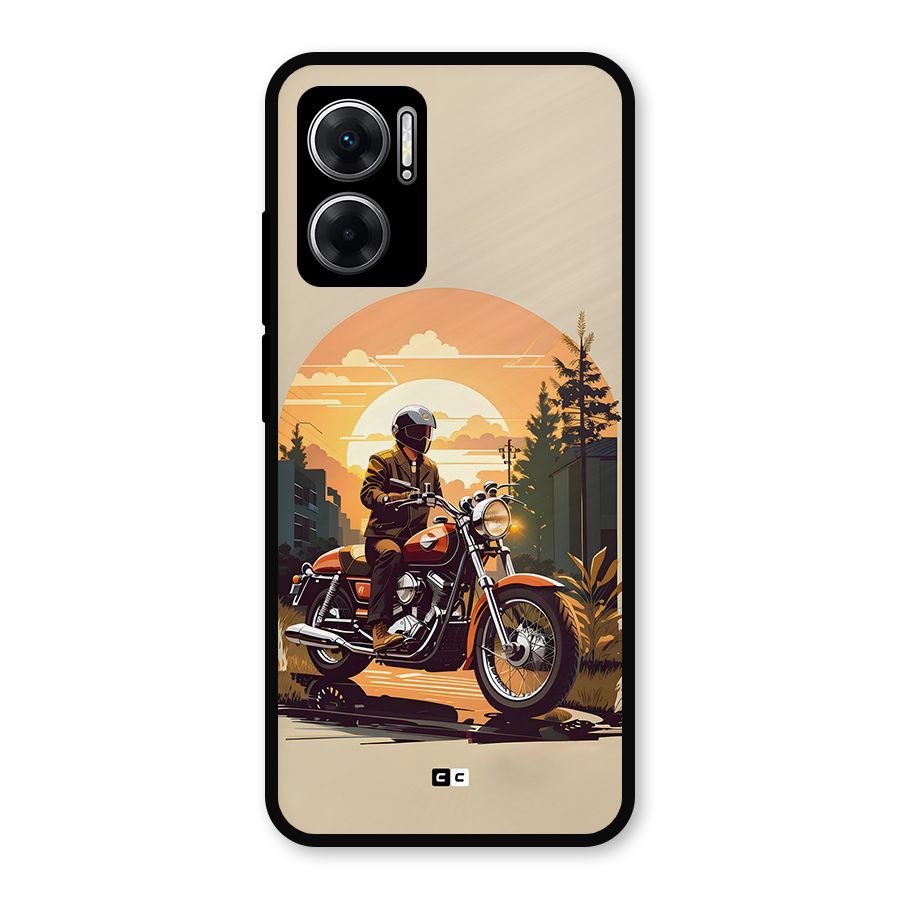 Vintage Bike Art Metal Back Case for Redmi 11 Prime 5G