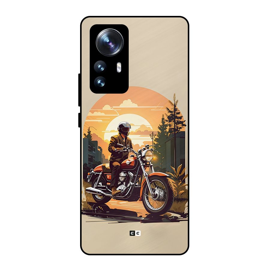 Vintage Bike Art Metal Back Case for Xiaomi 12 Pro