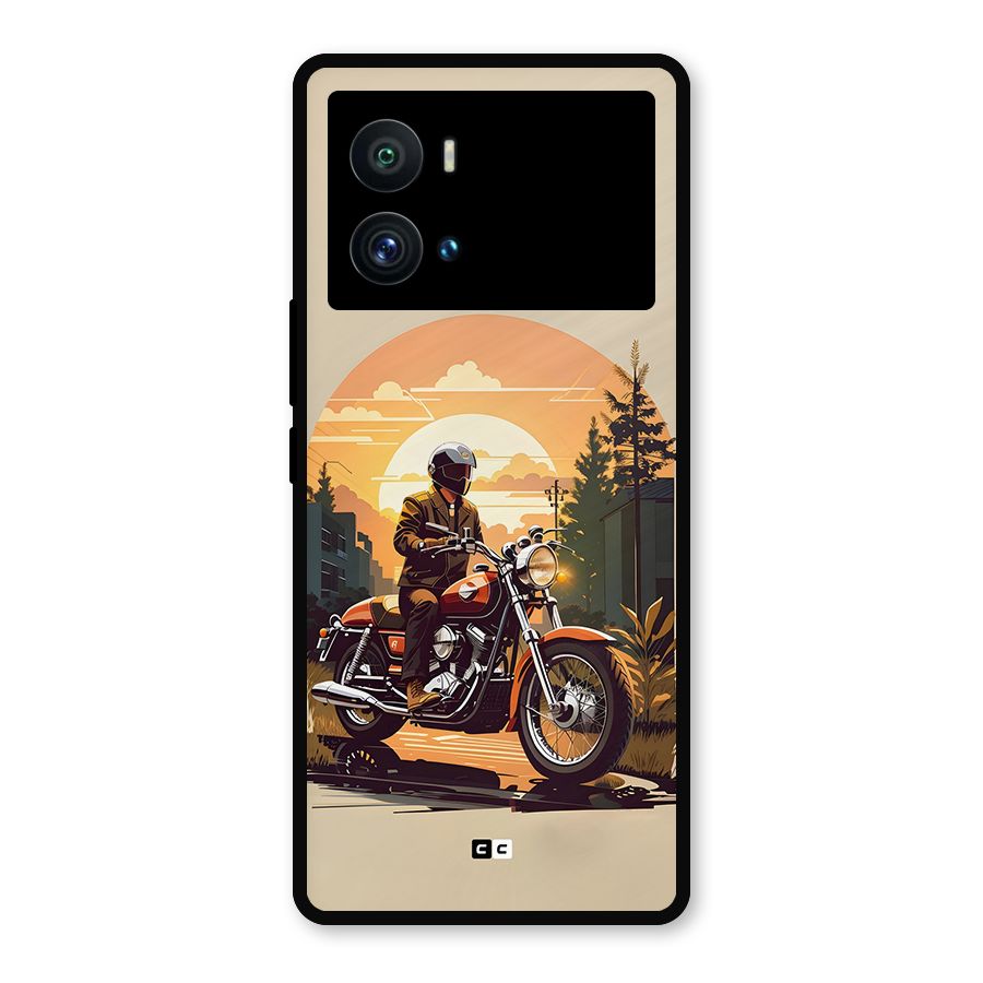 Vintage Bike Art Metal Back Case for iQOO 9 Pro