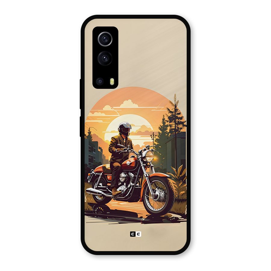 Vintage Bike Art Metal Back Case for iQOO Z3