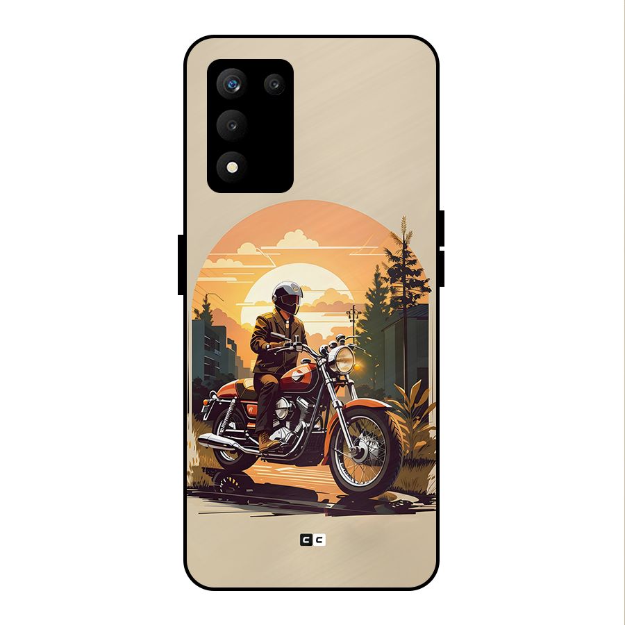 Vintage Bike Art Metal Back Case for realme 9 5G SE
