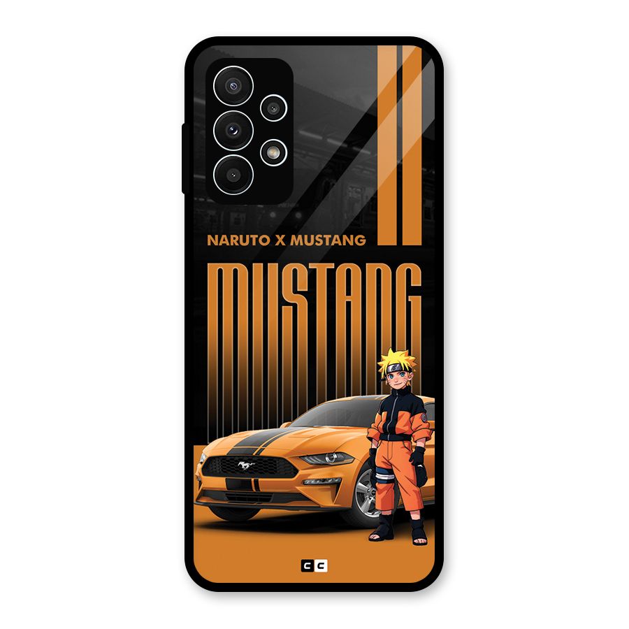 Vintage Car Boy Glass Back Case for Galaxy A23