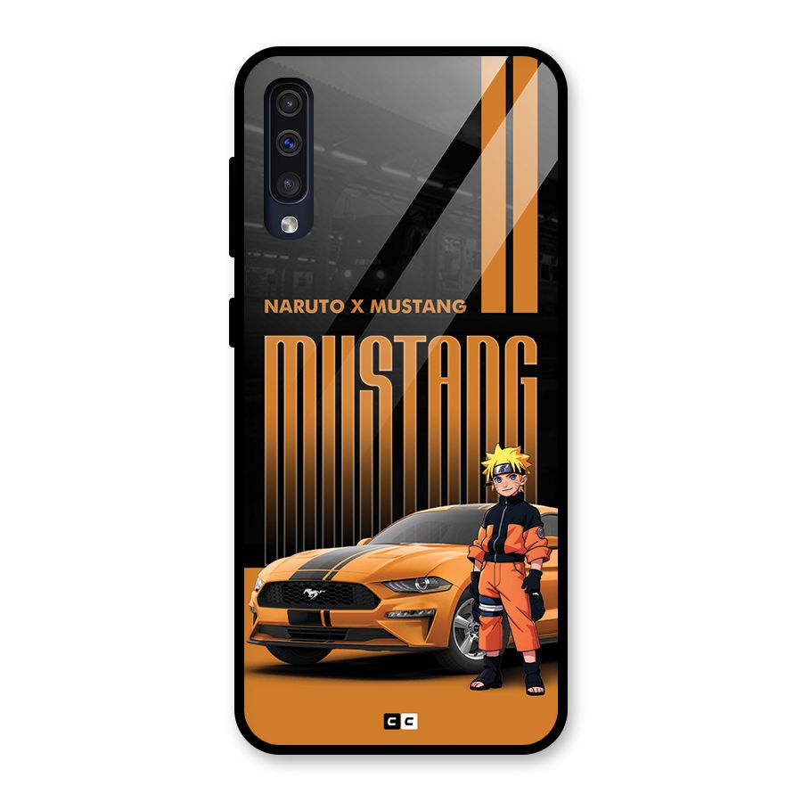 Vintage Car Boy Glass Back Case for Galaxy A30s
