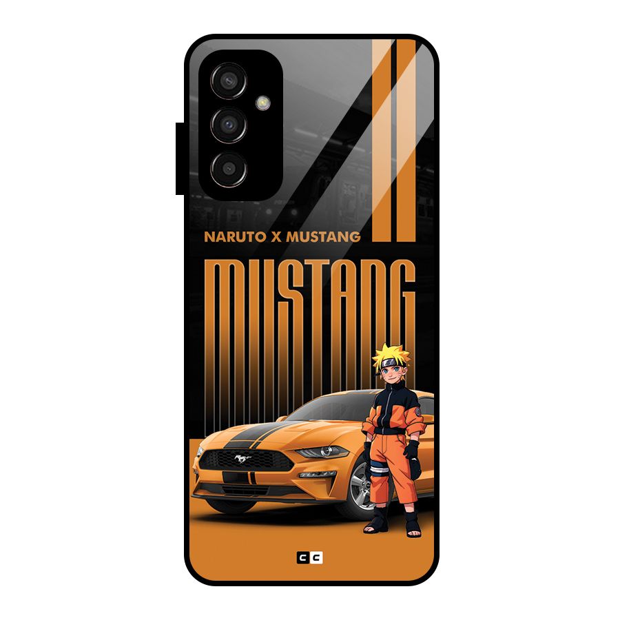 Vintage Car Boy Glass Back Case for Galaxy F13