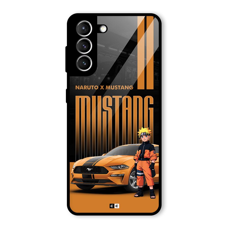 Vintage Car Boy Glass Back Case for Galaxy S21 5G