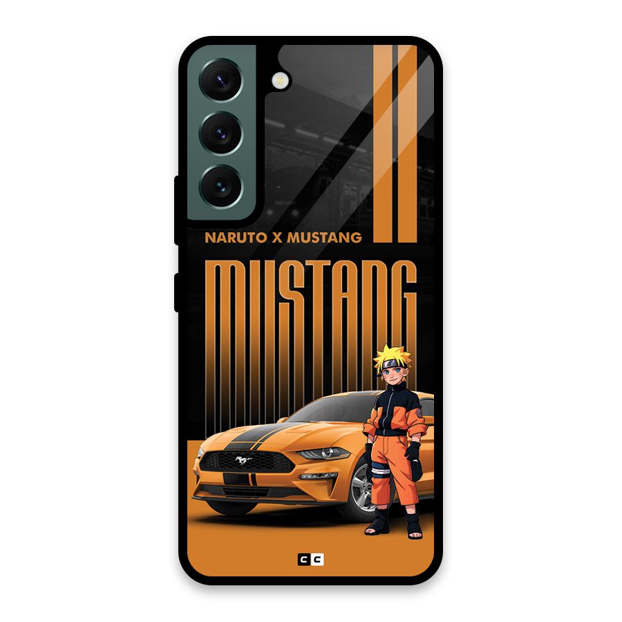 Vintage Car Boy Glass Back Case for Galaxy S22 5G