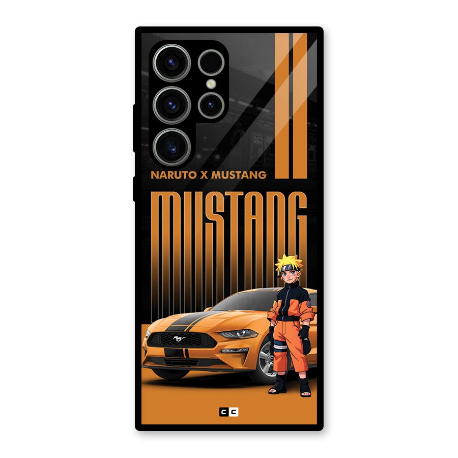 Vintage Car Boy Glass Back Case for Galaxy S23 Ultra