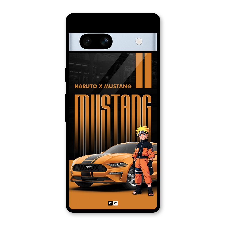 Vintage Car Boy Glass Back Case for Google Pixel 7a