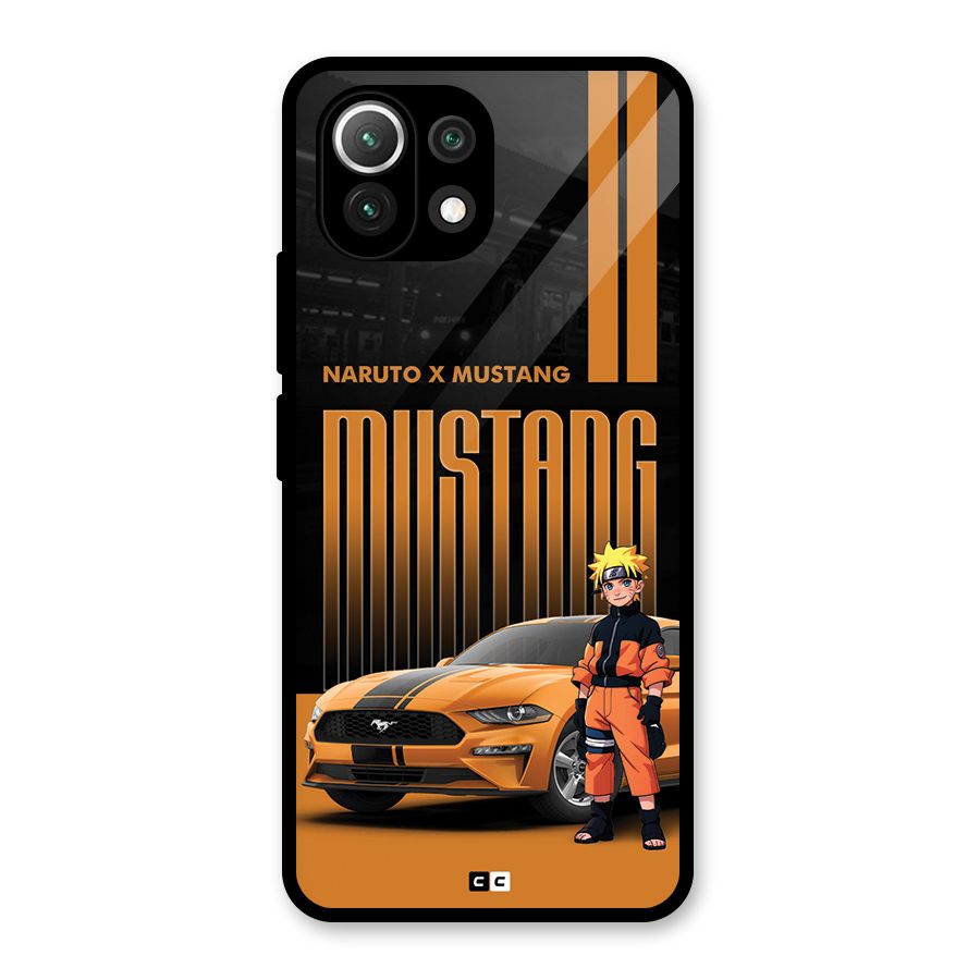 Vintage Car Boy Glass Back Case for Mi 11 Lite NE 5G