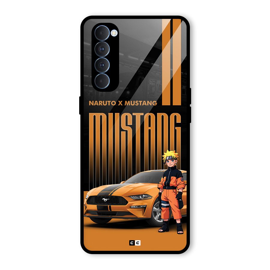 Vintage Car Boy Glass Back Case for Oppo Reno4 Pro