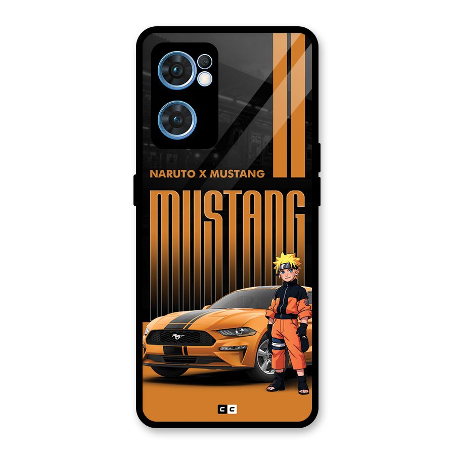 Vintage Car Boy Glass Back Case for Oppo Reno7 5G